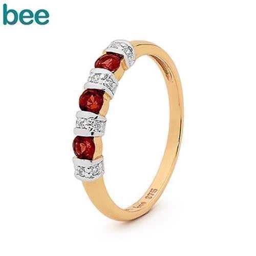 Image of Bee Jewelry 9 kt guld Fingerring blank, model 25050-GT